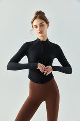 Half-Zip-Slim-Fit-Long-Sleeve-Shirt-Black