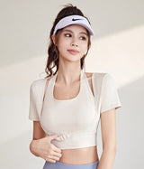 Short-Sleeve-Padded-Sports-Yoga-Top