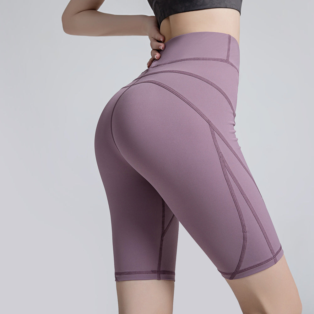3D-Stitched-Naked-Feel-High-Waist-Fitness-Shorts_Purple