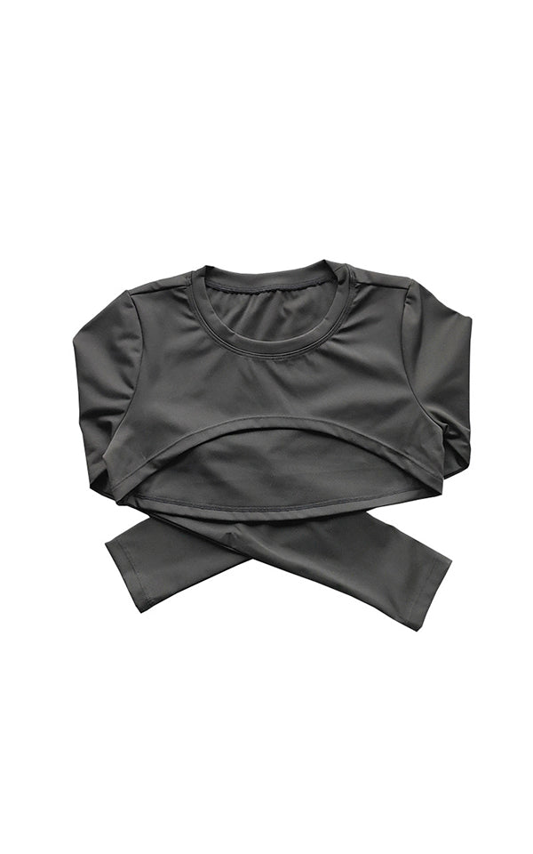 Cut-Out-Long-Sleeve-Yoga-Set-Black