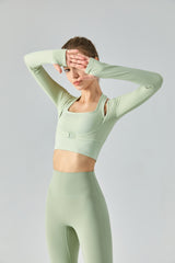 Ribbed-Halter-Neck-Cropped-Sports-Top-Mint