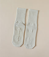 Silicone-Non-Slip-Mid-Calf-Yoga-Socks-Grey