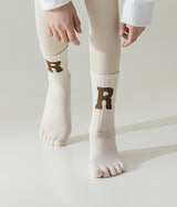 Womens-Non-Slip-Yoga-Toe-Socks-Cream-White
