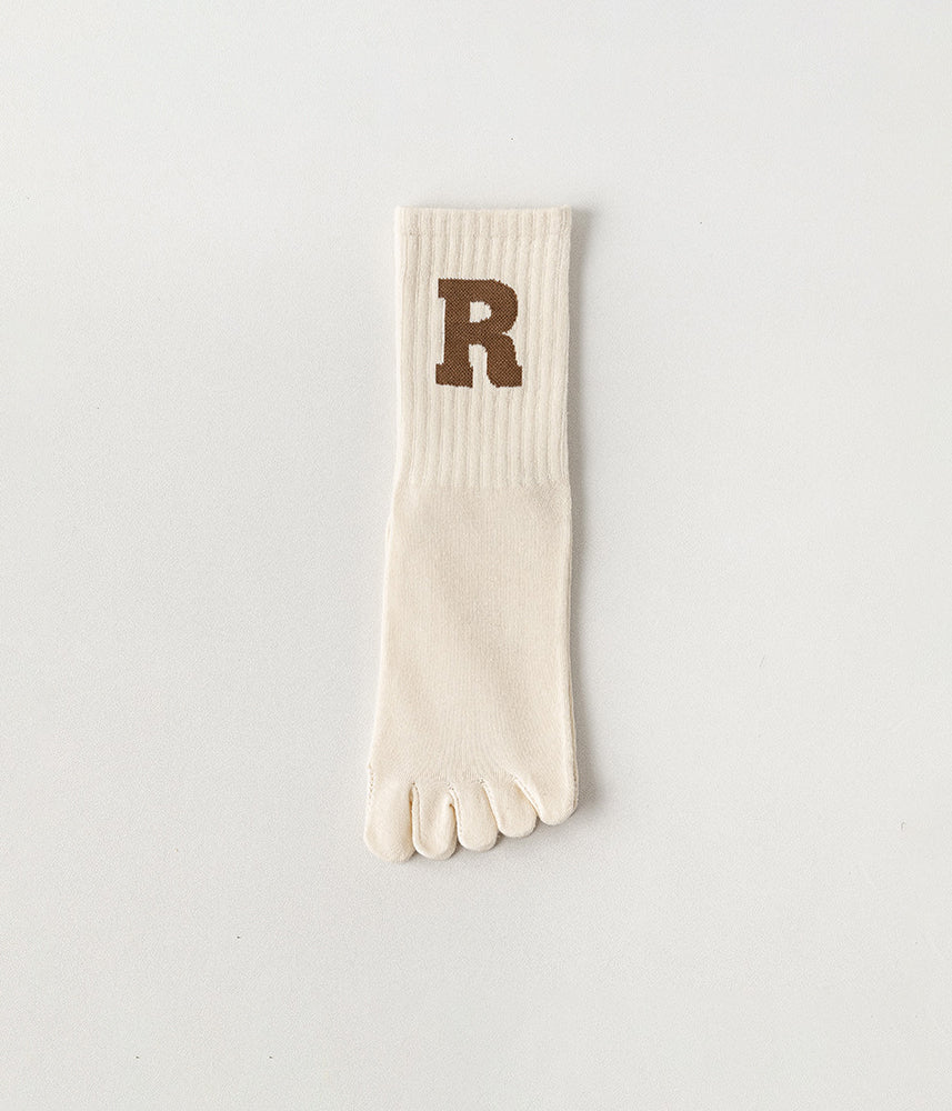 Womens-Non-Slip-Yoga-Toe-Socks-Cream-White